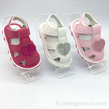 Nouveaux sandales mignonnes PU Baby Girl avec son